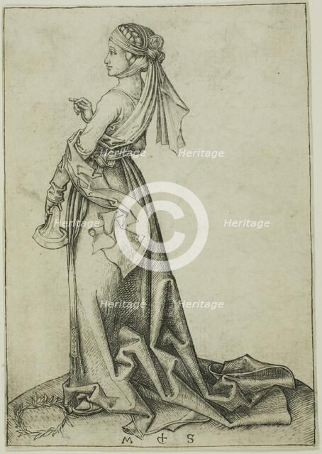 The First Foolish Virgin, n.d. Creator: Martin Schongauer.