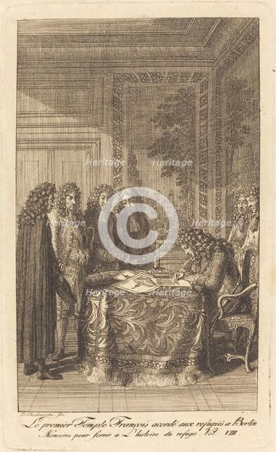 The First French Church in Berlin, 1794. Creator: Daniel Nikolaus Chodowiecki.