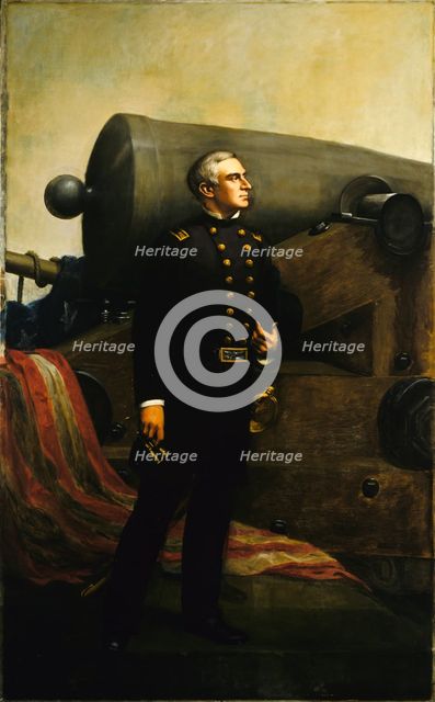 The First Gun at Fort Sumter (Major Robert Anderson), (ca. 1861?) Creator: Alban Jasper Conant.