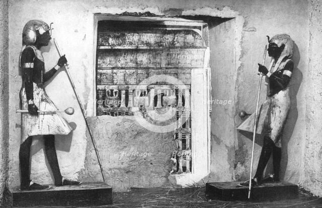 The first glimpse of Tutankhamun's tomb, Egypt, 1933-1934. Artist: Unknown
