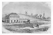 The First Grand Stand at Newmarket c1765, (1911)