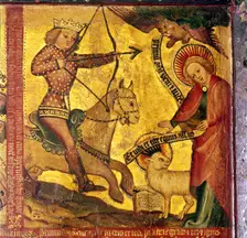The First Horseman, identified with Roman Emperor Gaius (AD37-41), 14th-15th century. Artist: Master Bertram of Hamburg