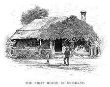 The First House In Brisbane Australia, 1886.Artist: Georgius