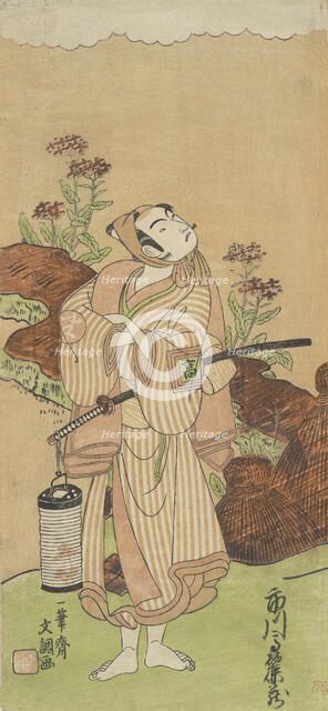 The First Ichikawa Komazo (who in 1772 became the fourth Matsumoto Koshiro) in the Role of..., 1770. Creator: Ippitsusai Buncho.
