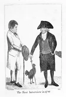 The First Interview in 1786 between Deacon Brodie and George Smith, 1788. Artist: John Kay