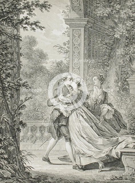 The First Kiss of Love, 1773. Creator: Noel Le Mire.