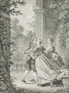 The First Kiss of Love, 1773. Creator: Noel Le Mire