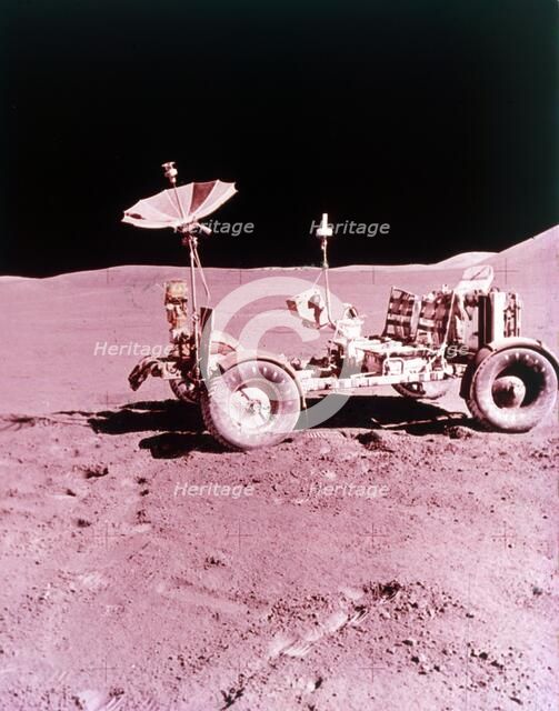 The first Lunar Roving Vehicle, Apollo 15, July 1971. Creator: NASA.