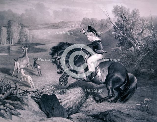 'The First Leap', 1857. Artist: Charles George Lewis