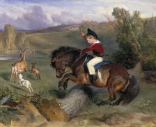 The First Leap: Lord Alexander Russell on his Pony Emerald' 1829. Artist: Edwin Henry Landseer