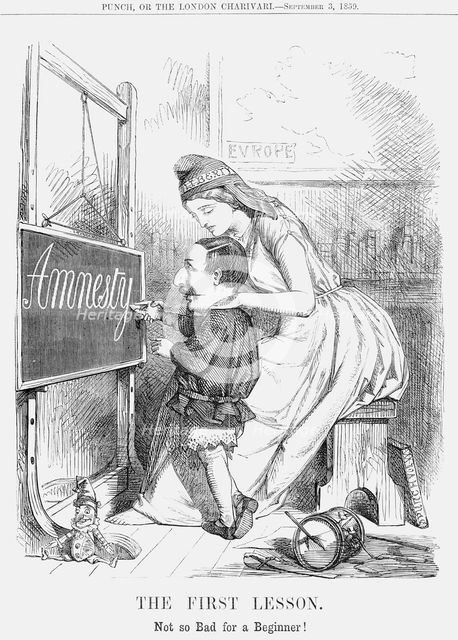 'The First Lesson!', 1859. Creator: Unknown.