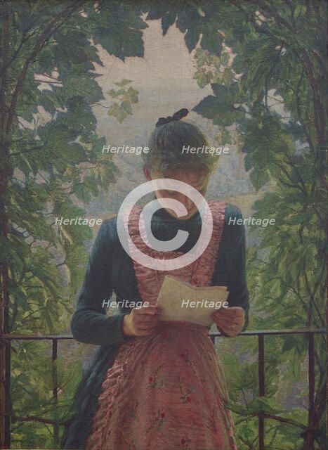 The first letter, 1890. Creator: Morbelli, Angelo (1853-1919).