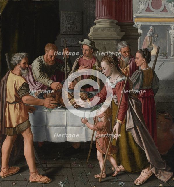 The First Passover Feast. Artist: Beuckelaer, Huybrecht (active 1563-1584)
