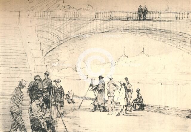 'The first Paris road was her river', c1927, (1927). Artist: Henry Franks Waring.