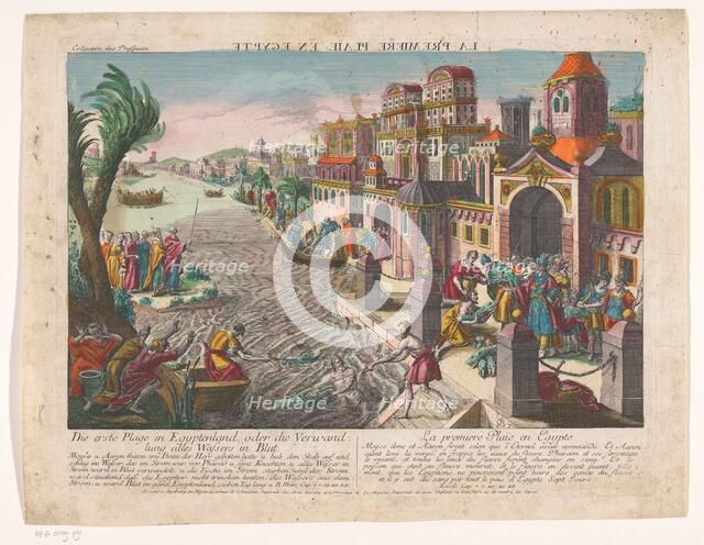 The first plague of Egypt, 1755-1779. Creator: Monogrammist BF.