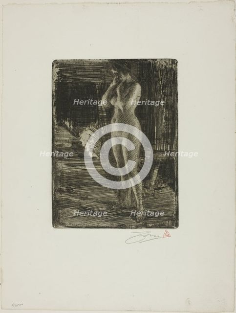 The First Pose, 1906. Creator: Anders Leonard Zorn.