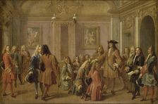 The first promotion of the Knights of Saint Louis by Louis XIV, Versailles May 8, 1693, 1710. Creator: Marot, François (1666-1719)