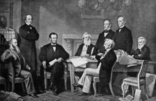 The first reading of the proclamation of emancipation, 1863, (c1920)