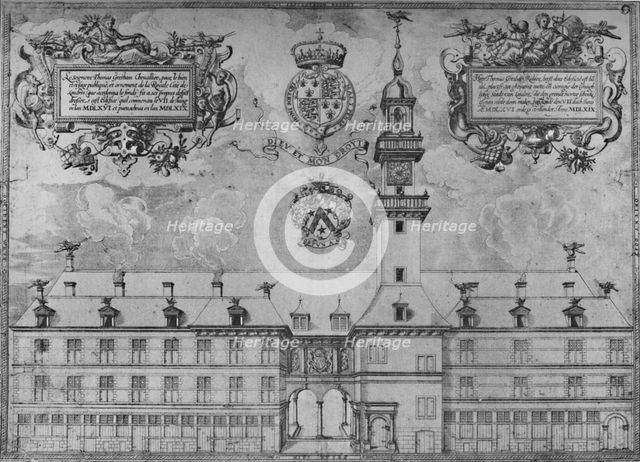 'The First Royal Exchange in 1569', c16th century, (1928). Artist: Unknown.
