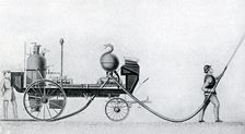 The first steam fire engine, c1830