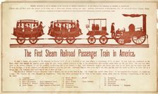 The First Steam Railroad Passenger Train in America, c.1870