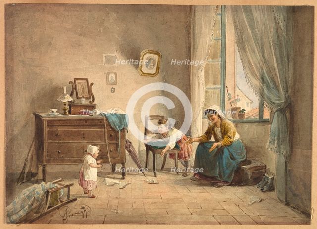 The First Step, 19th century. Creator: Cesare Provaggi.
