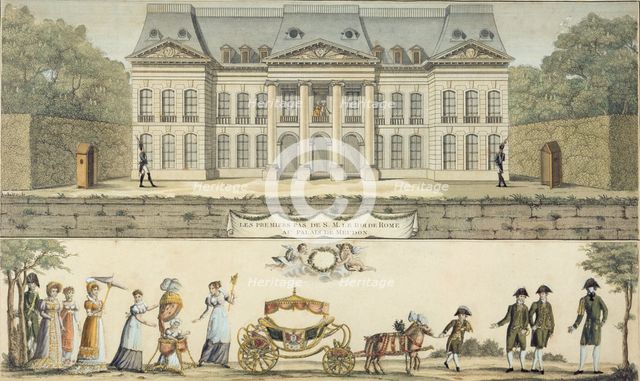 'The First Steps of the King of Rome at the Chateau of Meudon', 19th century. Artist: Anon