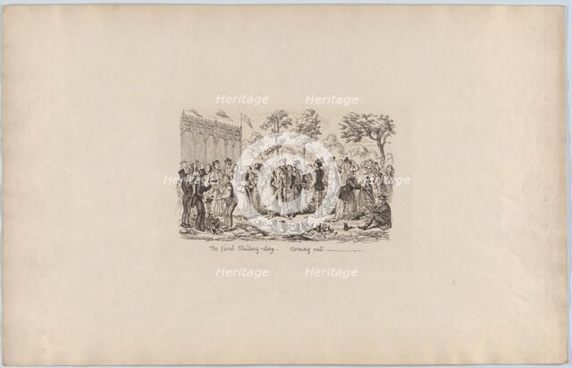 The First Shilling Day-Coming Out, 1851., 1851. Creator: George Cruikshank.