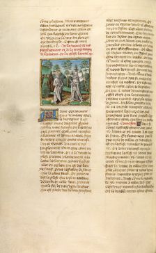 The First Temptation of Christ; Miroir Historial, about 1475. Creator: Unknown