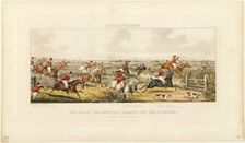 The First Ten Minutes, plate two from The Leicestershire Hunt, published 1825. Creator: John Dean Paul