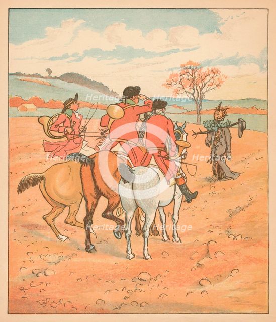 '...the first thing they did find, Was a tatter't boggart, in a field...', 1880. Creator: Randolph Caldecott.