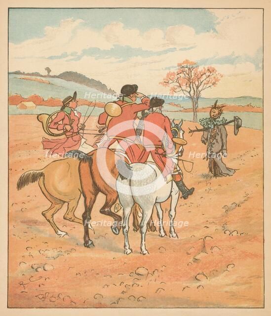 '...the first thing they did find, Was a tatter't boggart, in a field...', 1880. Creator: Randolph Caldecott.