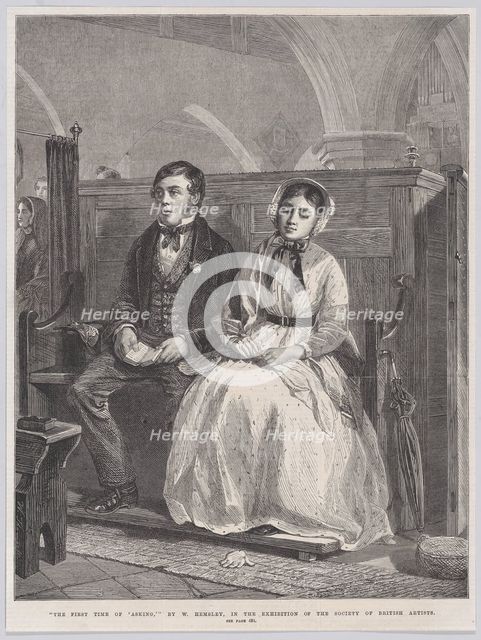 The First Time of 'Asking', from "Illustrated London News", May 8, 1896. Creator: William Luson Thomas.