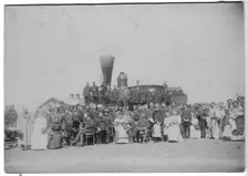The first train in Irkutsk, 1898. Creator: AS Lavrentev