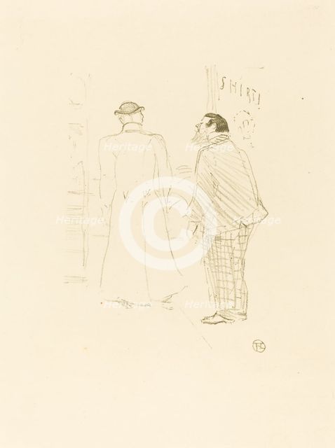 The First Vendor of Jourdan and Brown (Le premier vendeur de Jourdan et Brown), 1897. Creator: Henri de Toulouse-Lautrec.