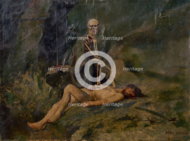 The first victim of Death / the death of Abel, 1894. Creator: Kiril Kutlik.