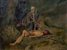 The first victim of Death / the death of Abel, 1894. Creator: Kiril Kutlik