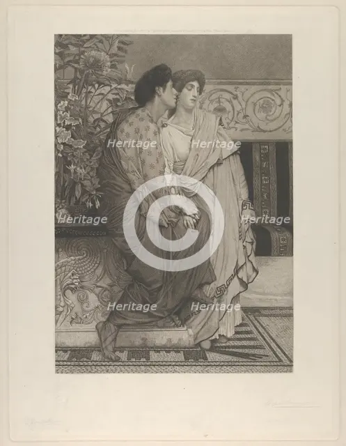 The First Whisper of Love, 1876. Creator: Leopold  Lowenstam.