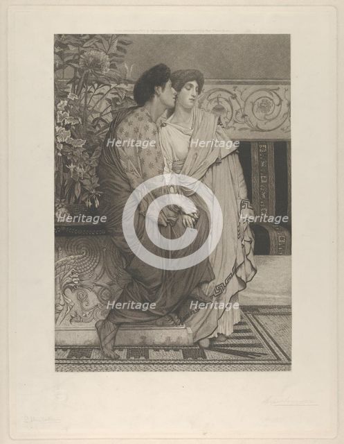 The First Whisper of Love, 1876. Creator: Leopold  Lowenstam.
