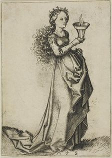 The First Wise Virgin, n.d. Creator: Martin Schongauer