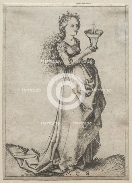The First Wise Virgin. Creator: Martin Schongauer (German, c.1450-1491).