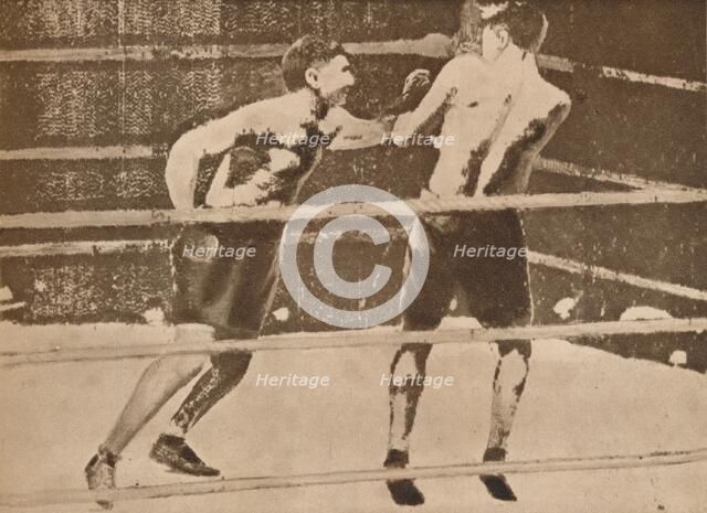 The first wireless photographs from America o England were sent on September 25th. - Dempsey v. Tunn Artist: Unknown.