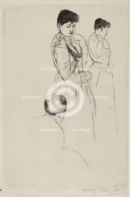 The Fitting, 1890-1891. Creator: Mary Cassatt.