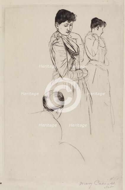 The Fitting, 1890-1891. Creator: Mary Cassatt.