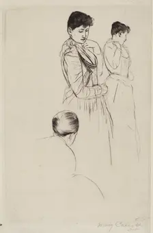 The Fitting, 1890-1891. Creator: Mary Cassatt
