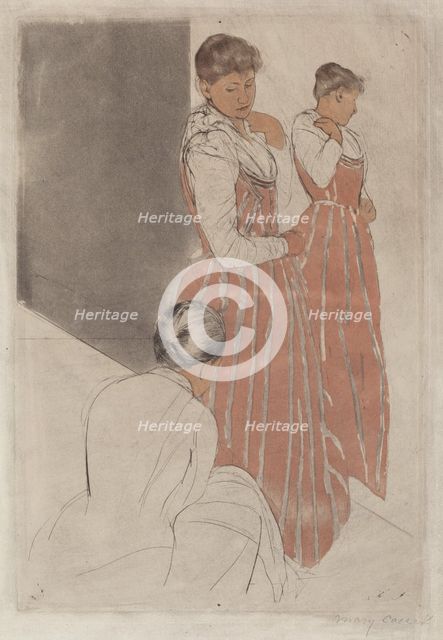 The Fitting, 1890-1891. Creator: Mary Cassatt.