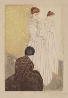 The Fitting, 1890-1891. Creator: Mary Cassatt