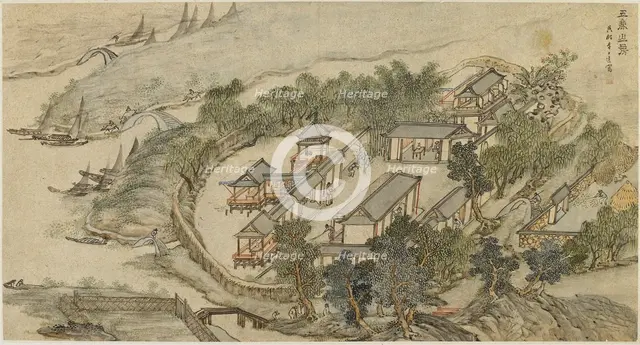 The Five Deer Hermitage, Early 17th cen.. Artist: Li Shida (active 1580-1621)