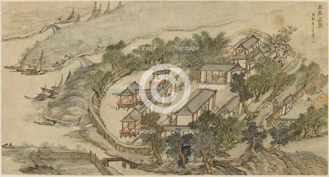 The Five Deer Hermitage, Early 17th cen.. Artist: Li Shida (active 1580-1621)