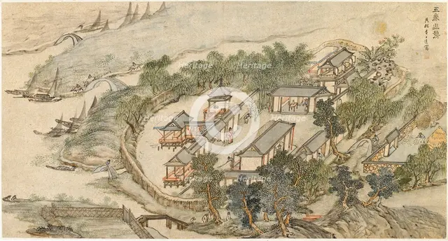 'The Five Deer Hermitage', early 17th century. Artist: Li Shida